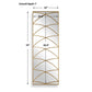 Crossed Up - Full Length Mirror - Gold
