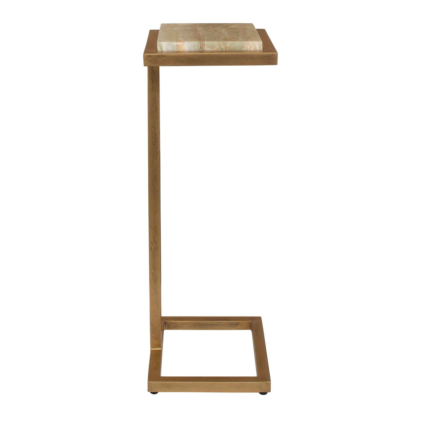 Gamora - Marble Drink Table - Gold / Green
