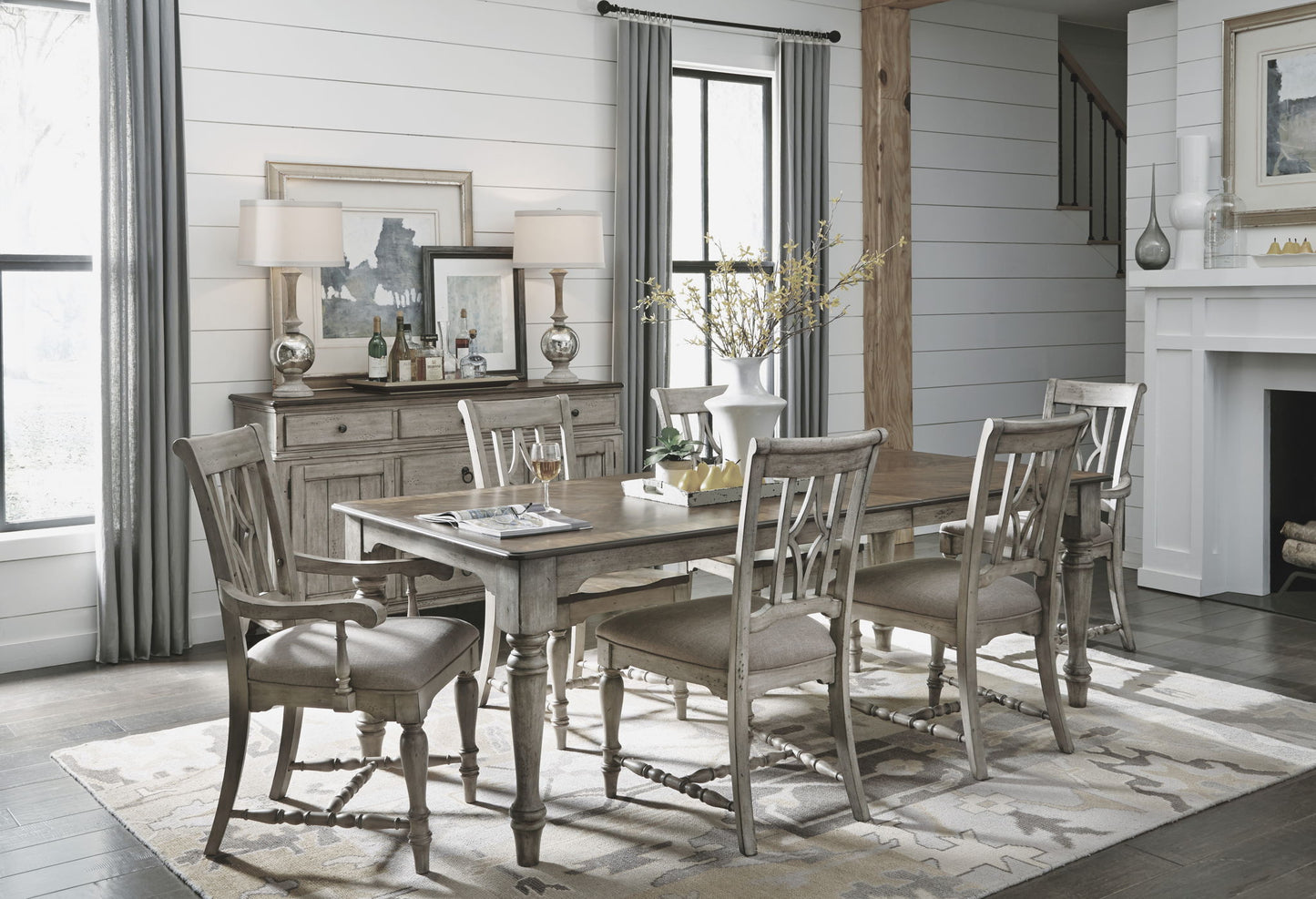 Plymouth - Rectangular Dining Table - Gray