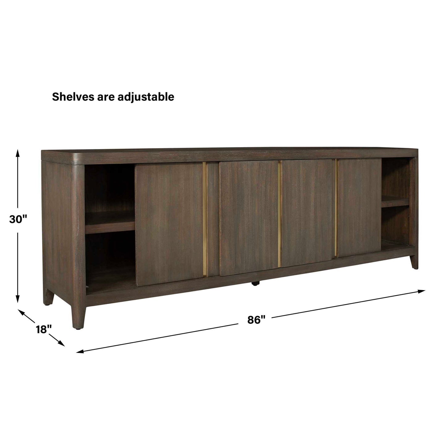 Botero - Console Cabinet - Walnut