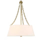 Andalucia - 4 Light Drum Pendant - Gold / White