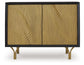 Tayner - Accent Cabinet - Black / Gold Finish