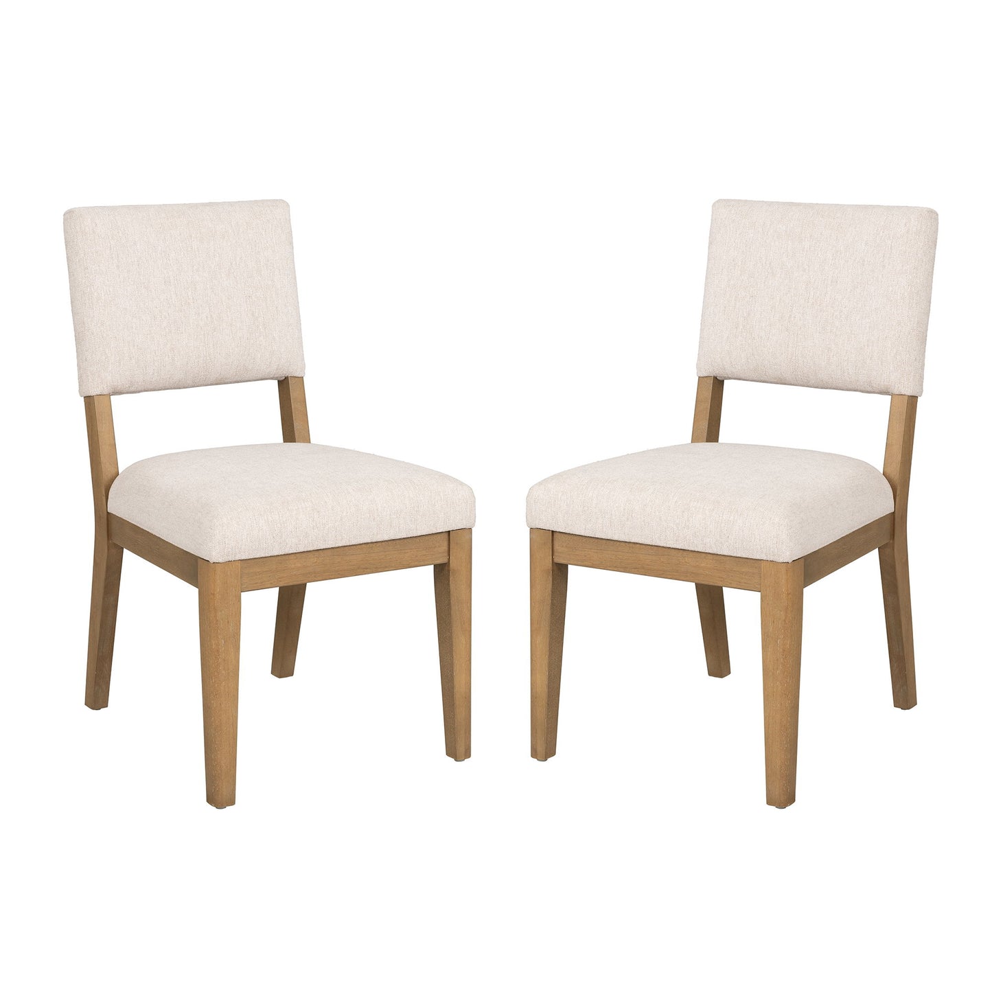 Millwork - Dining Chair (Set of 2) - White / Light Brown