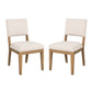 Millwork - Dining Chair (Set of 2) - White / Light Brown
