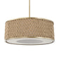 Pinchot - 4 Light Rattan Drum Pendant - Brown