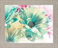 Aqua Petal Dream - 28" x 34" Framed Wall Art - Light Blue