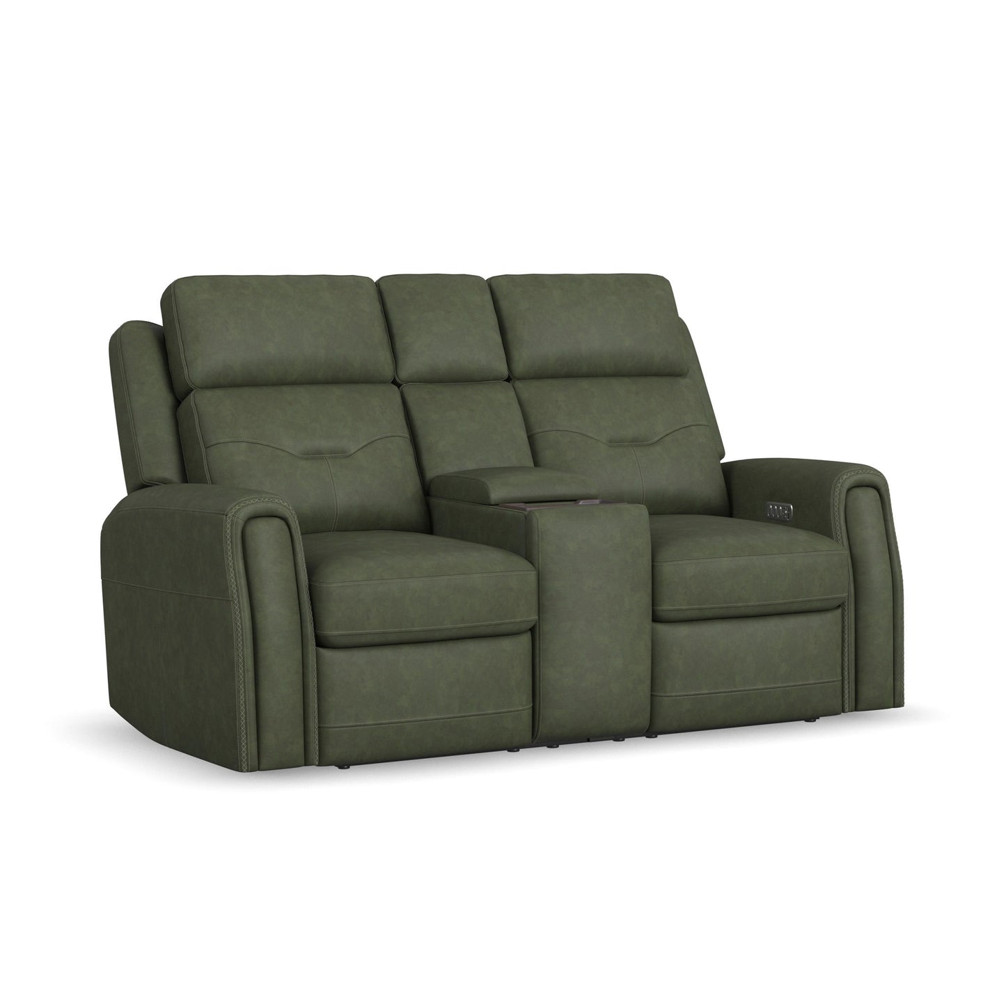 Felix - Power Reclining Loveseat With Console, Power Headrest, Lumbar, Heat & Massage