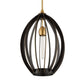 Darby - 1 Light Architectural Oval Pendant - Bronze / Black