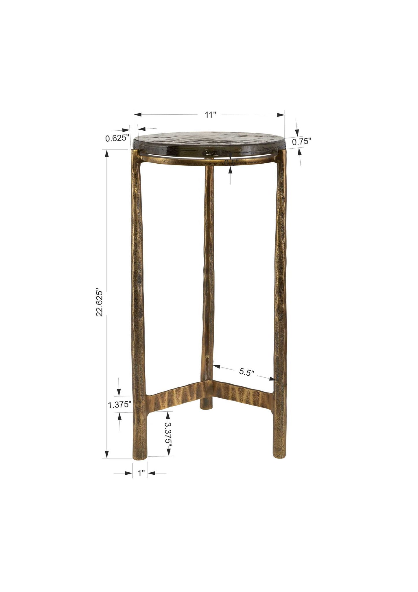 Eternity - Brass Accent Table - Bronze
