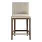 Klemens - Linen Counter Stool - White