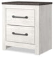 Gerridan - Two Drawer Night Stand - White / Gray