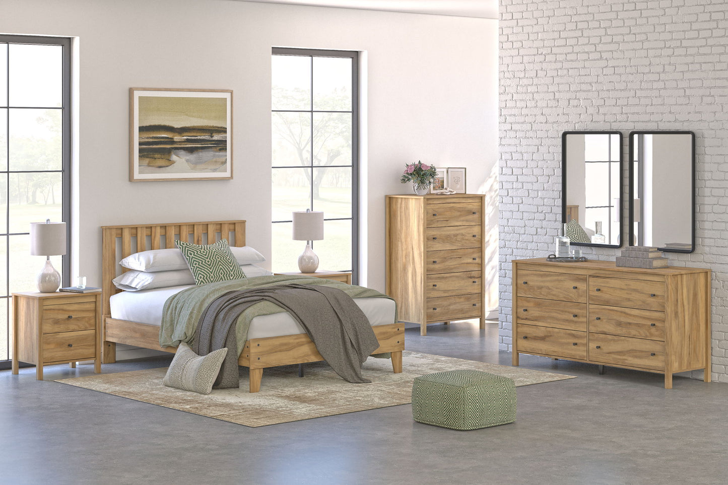 Bermacy - Six Drawer Dresser - Light Brown