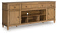 Sharlance - XL TV Stand With Fireplace Option - Light Brown