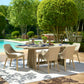 Harbor - Herringbone Indoor-Outdoor Dining Table - Brown
