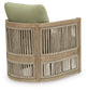 Serena Shores - Lounge Chair With Cushion (Set of 2) - Beige / Green