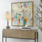 Party Time - Framed Abstract Art - Beige