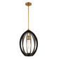 Darby - 1 Light Architectural Oval Pendant - Bronze / Black