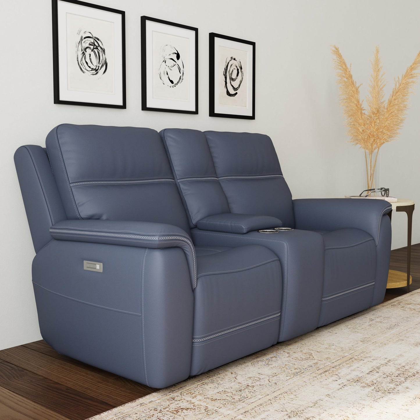 Sawyer - Power Reclining Loveseat With Console, Power Headrests, Lumbar