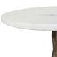 Calais - Marble Accent Table - Brass / White