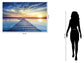Floating Tempered Glass With Foil Sunset - Blue