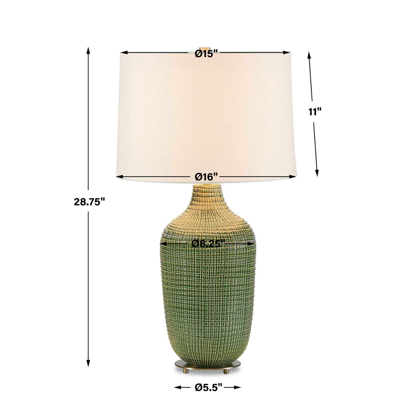 Dulcich - Grid Table Lamp - Green