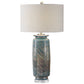 Olesya - Swirl Glass Table Lamp - Blue