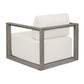 Remsen - Outdoor Lounge Chair - Dark Gray / White