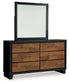Kraeburn - Dresser And Mirror - Brown / Black