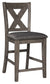 Caitbrook - Upholstered Barstool (Set of 2) - Gray