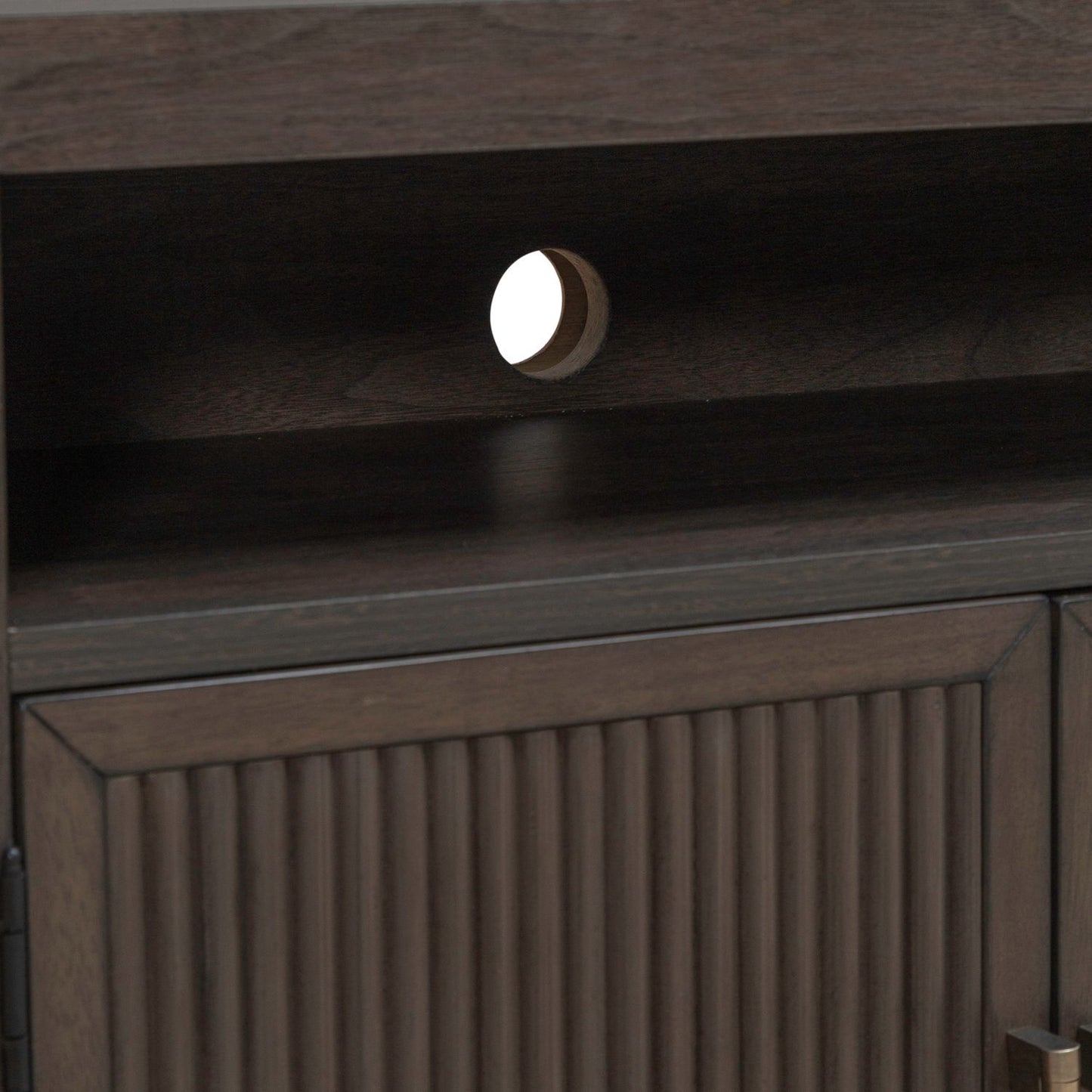 Modern Edge - Bedside Chest With Charging Station - Brown