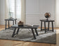Noorbrook - Occasional Table Set (Set of 3) - Black / Pewter