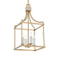 Montreal - 4 Light Brass Lantern Pendant - Gold