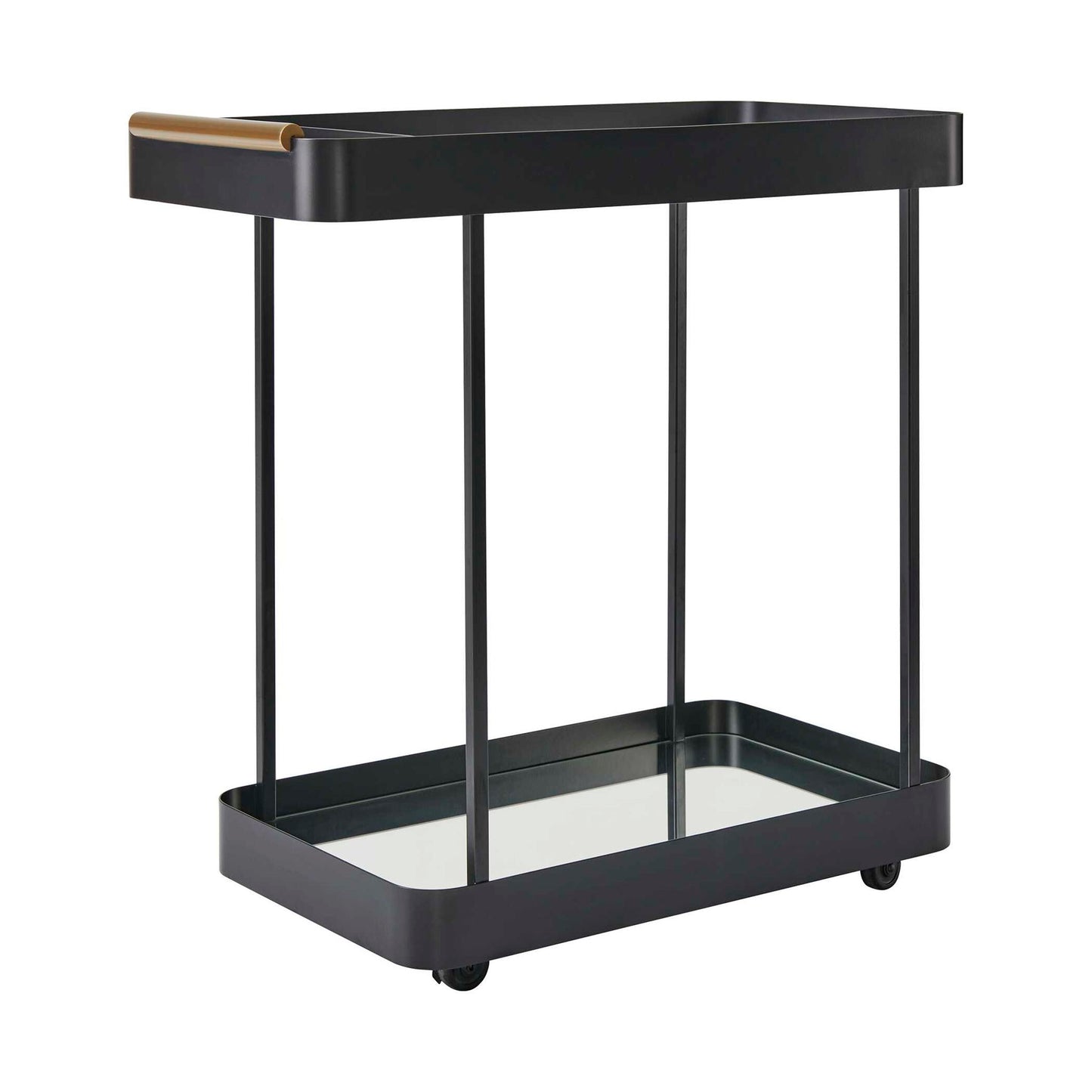 Vesper - Iron Bar Cart - Black / Brass