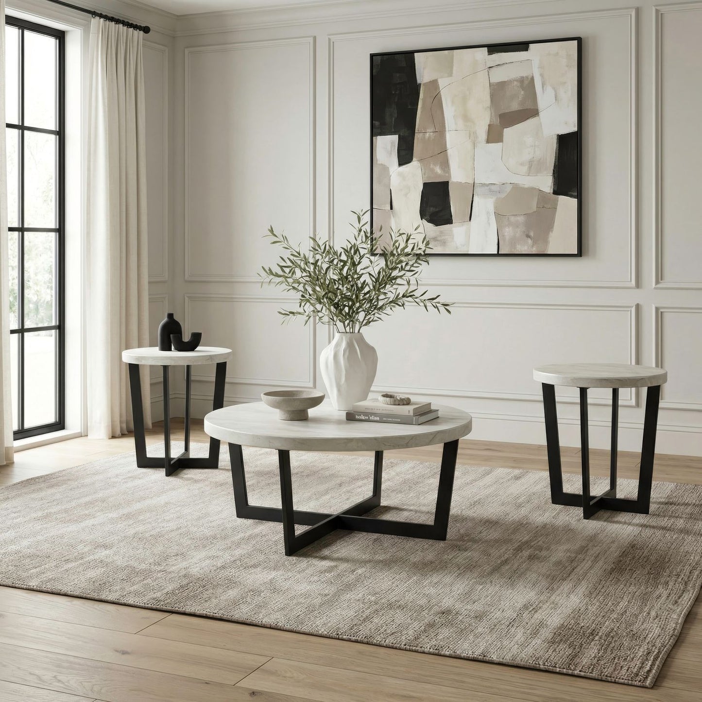 Pierce - 3 Piece Set (Cocktail Table And 2 End Tables) - Black