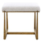 Midas - Small Bench - Gold / White