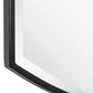 Shield - Shaped Iron Mirror - Black