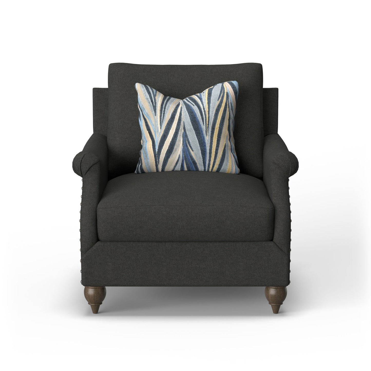 Veda - Fabric Chair With Nailhead Trim