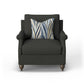 Veda - Fabric Chair With Nailhead Trim