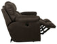 Atlas - Reclining Console Loveseat With Storage - Charcoal