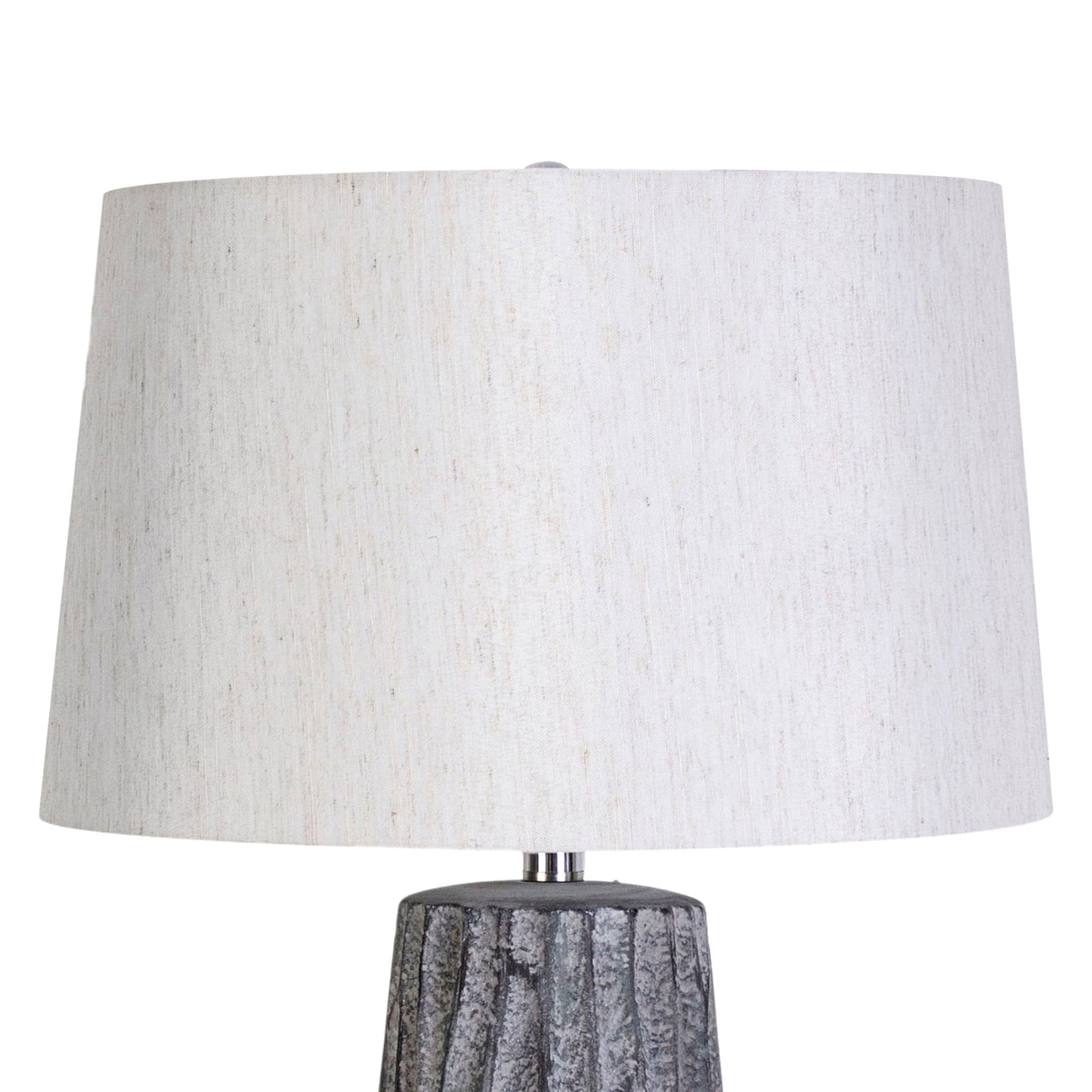 "Textured Elegance" Ceramic Table Lamp (Set of 2) - Gray