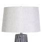 "Textured Elegance" Ceramic Table Lamp (Set of 2) - Gray