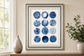 22x26 Differing Drops II By Grace Popp - Blue