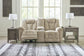 Hindmarsh - Power Reclining Loveseat with Console/ Adj Hdrst - Stone