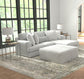 Logan - Upholstered Sectional With Comfort Coil Seating - 46" Cocktail Ottoman And Accent Pillows Included
