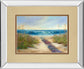 Serenity Il By Karen Marguliss - Mirror Framed Print Wall Art - Beige