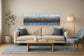 Amber Grove Mist - 20" x 71" Framed Wall Art - Blue