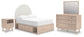 Arloster - 4 Pc. - Full Panel Storage Bed, Dresser, Mirror And Nightstand - Tan