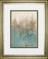 34x40 Through the Gold Trees Abstract II By LanieLoreth - Light Blue