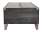 Todoe - Lift Top Cocktail Table - Dark Gray
