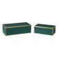 Karis - Boxes (Set of 2) - Emerald Green